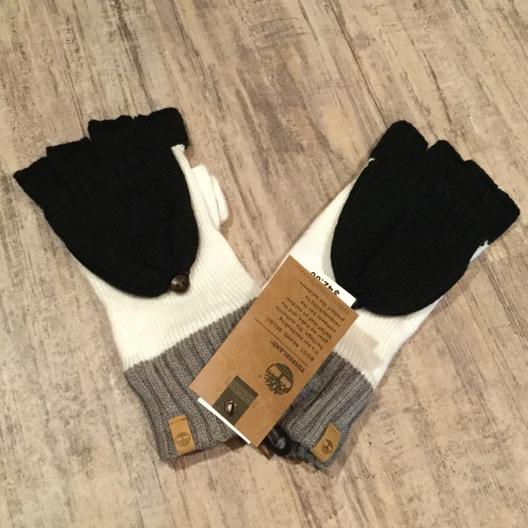 NWT Timberland  Colorblock Knit Mittens Gloves - Picture 3 of 10